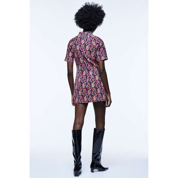 ZARA Retro Print 8944/655 Mini Dress - Picture 8 of 10